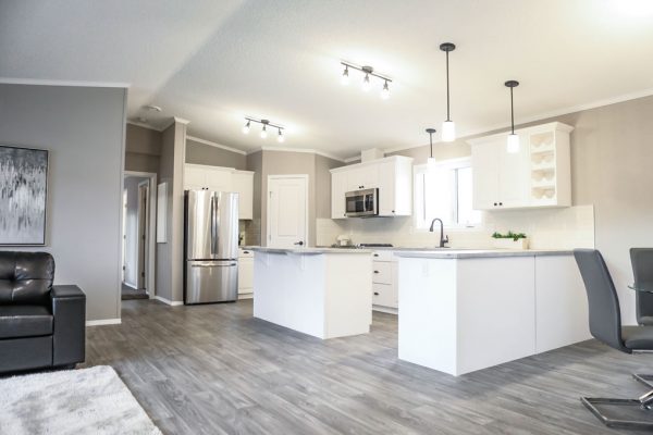 Westview Modular Home - Kitchen, Dining Room And Living Room - Show Home Model